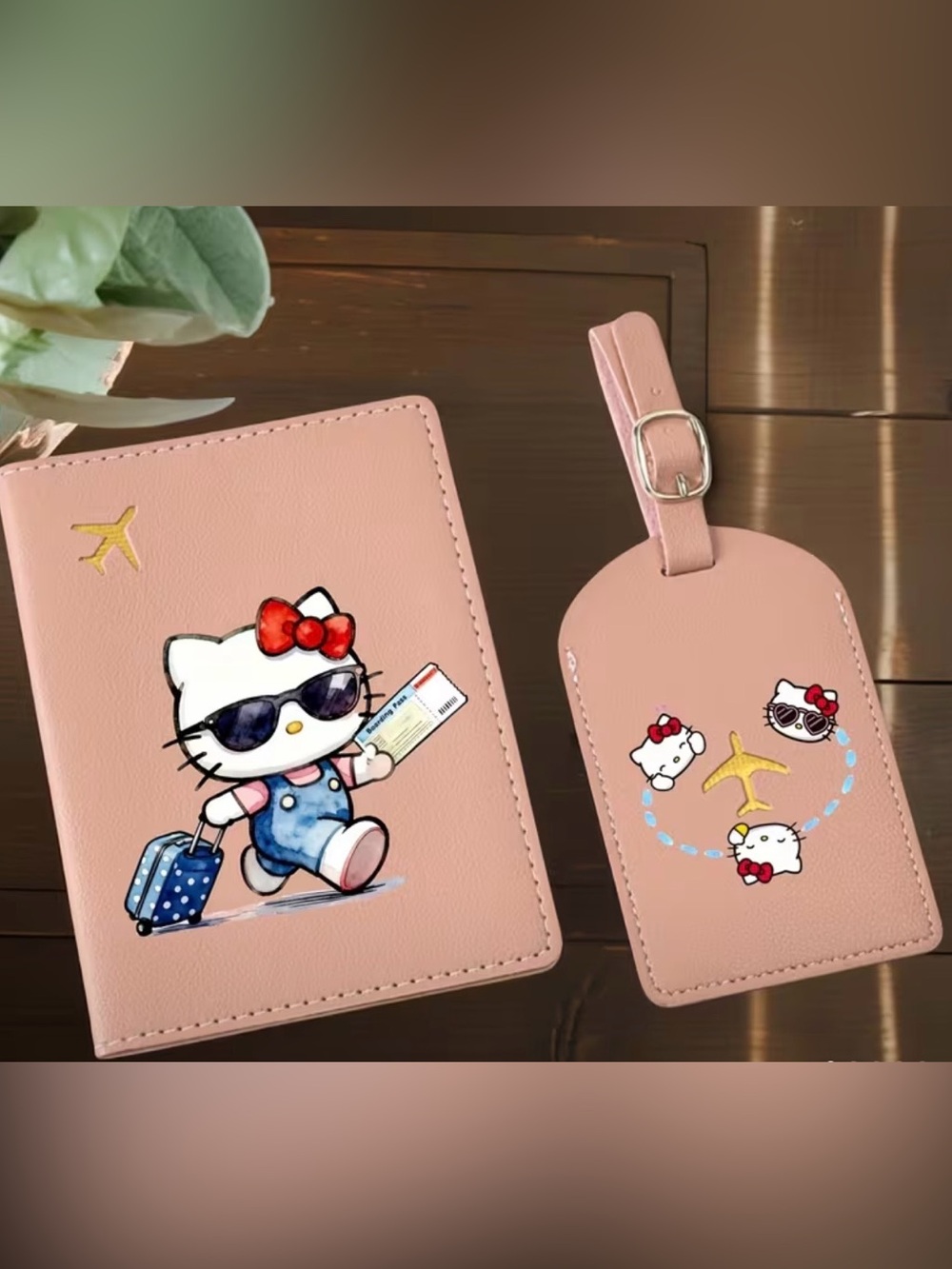 Travel Passport Cover and Luggage Tag Set
